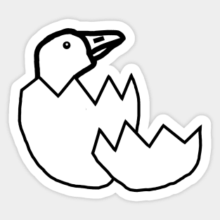 Baby Goose and his Egg Shell Minimal Sticker